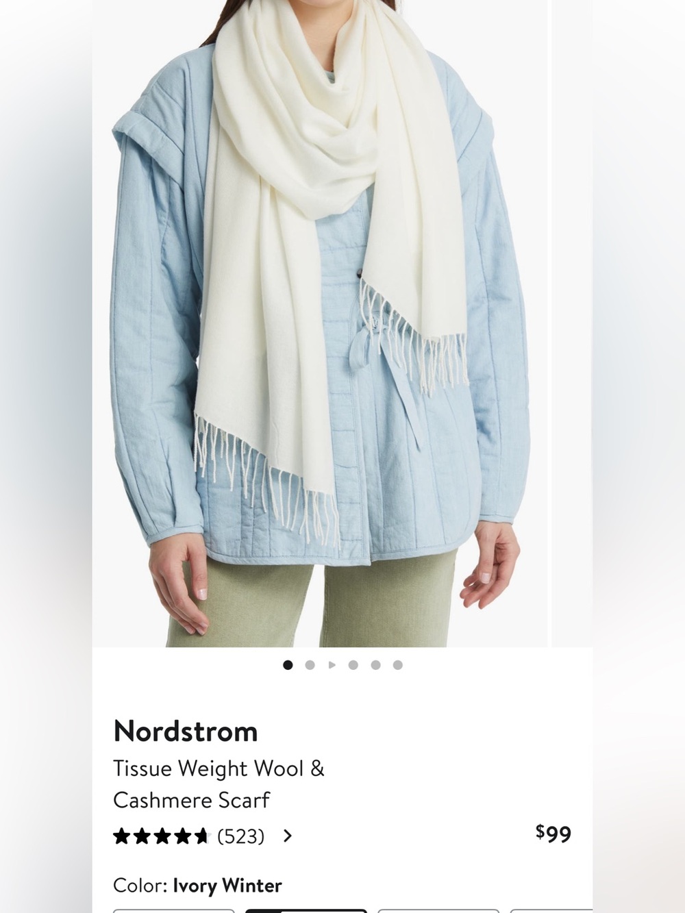 Nordstrom Wool / Cashmere Scarf
